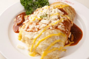 cheese omelette rice, 치즈오므라이스, 오믈렛