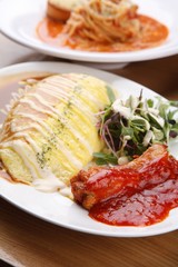 chicken omelette rice