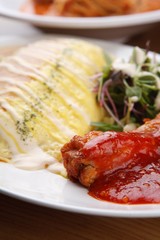chicken omelette rice