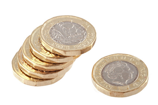 British new £1 pound coin.