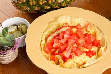 tomato omelette rice
