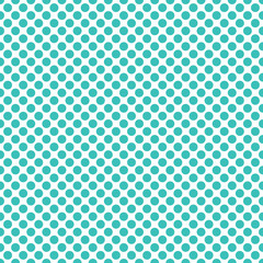 Seamless turquoise polka dots pattern texture background