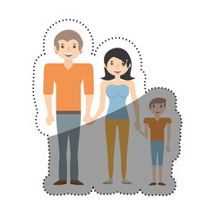 family people together with shadow vector illustration eps 10