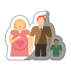 family pregnant unity people vector illustration eps 10