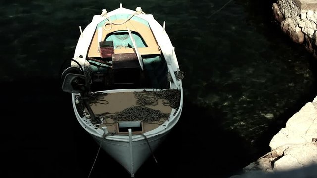 Small fisher boat in Mljet Island, Croatia