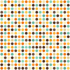 Polka dot pattern. Seamless vector retro background