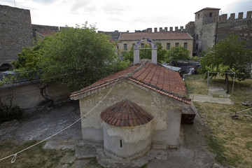 Fototapeta na wymiar Yenti Koule medieval castle and prison at Thessaloniki city in Greece