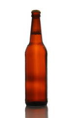 Bottle of beer isolated on white background