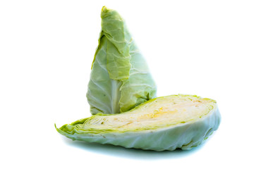 Spitzkohl isoliert freigestellt auf weißen Hintergrund, Freisteller