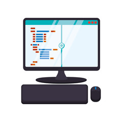 HTML programming code icon vector illustration graphic design