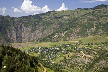 Fototapeta na wymiar Scenic view of Ardanuc Highlands, Artvin Turkey