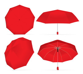 Umbrella for your design and logo. Easy to change colors. Mock up. Vector EPS 10