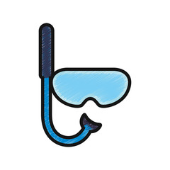 Snorkel diving mask icon vector illustration graphic design