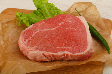 Beef steak raw