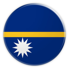 Fototapeta premium Nauru Flag Button, News Concept Badge, 3d illustration on white background