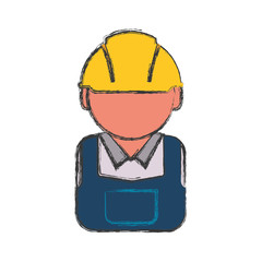 Construction worker profile icon vector illustration graphic design