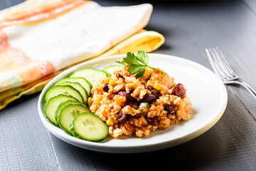 chilli con carne with rice