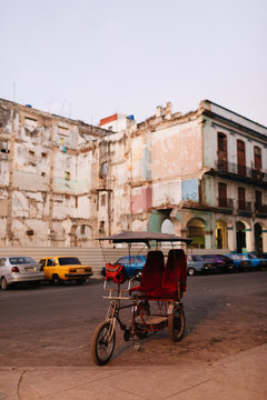 Pedicab in Old Havana in Havana Cuba