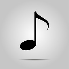 Music note icon vector