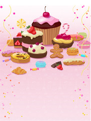 Colorful Pastry And Confectionery Template