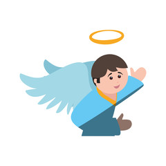 Holy spiritual angel icon vector illustration graphic design