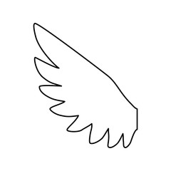 Feathers wing silhouette icon vector illustration graphic design