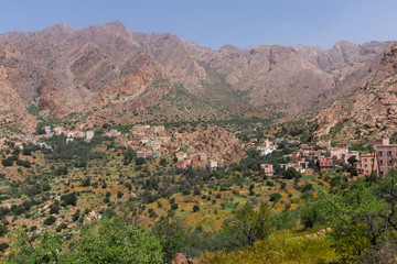 Fototapeta na wymiar Village de Tagdicht, Tafraout, Maroc