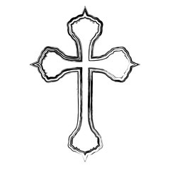 Christianity cross symbol icon vector illustration graphic design