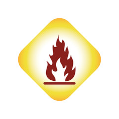 Flammable advert sign icon vector illustration graphic design