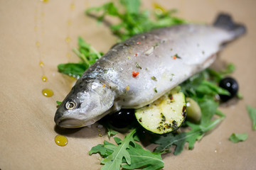 The baked fish with potatoes