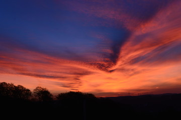 Sonnenuntergang im Westerwald