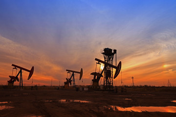 Naklejka premium The oil pump, industrial equipment