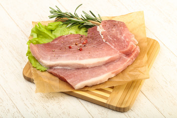 Fototapeta premium Raw pork steak
