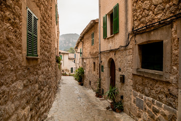 Valldemossa - old mountain village in beautiful landscape scenery of Mallorca, Spain