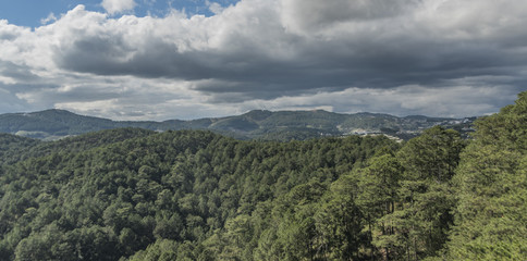 View from cable car in Da Lat city