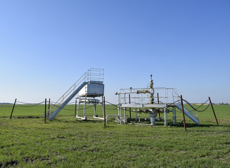 The equipment and technologies on oil fields. Oil well