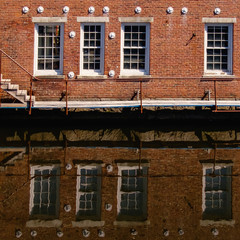 Fototapeta na wymiar Boott Mill Reflection