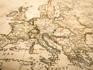 アンティークの世界地図　ヨーロッパ
