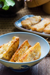 gyoza Japanese foods, Gyoza with shrimp meat and vegetables