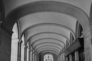 Naklejka premium Architecture architectural detail photo black white