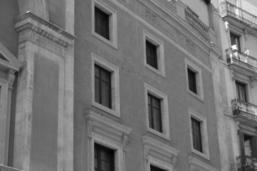 Obraz premium Architecture architectural detail photo black white