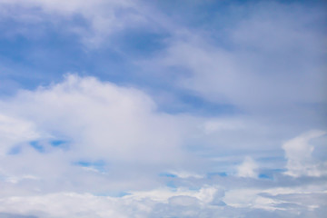Nature blue clouds sky background | Outdoor atmosphere beauty day | Clear bright cloudscape.