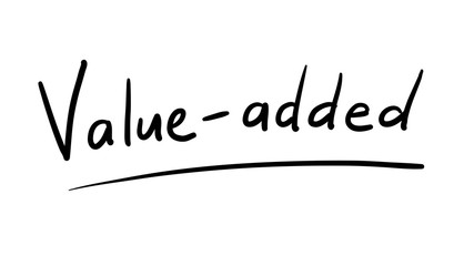 Business Buzzword: value added - vector handwritten phrase