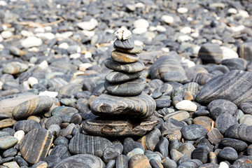 Fototapeta na wymiar Beautiful pebbles on Koh Hin Ngam , Andaman sea,Thailand