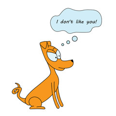 Cartoon dog thinks I don't like You

