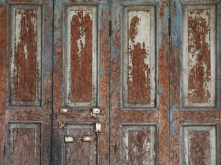 Background Thai Style Wooden Door