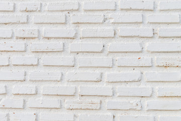 White brick wall background for old vintage background concept