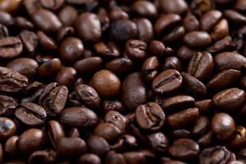 Roasted coffee bean texture