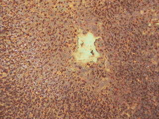 rust on green metal door texture