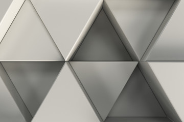 Pattern of white triangle prisms
